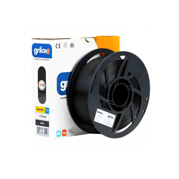 Filamento Pla Astra Glitter 1,75mm Grilon3 1kg Color Dark
