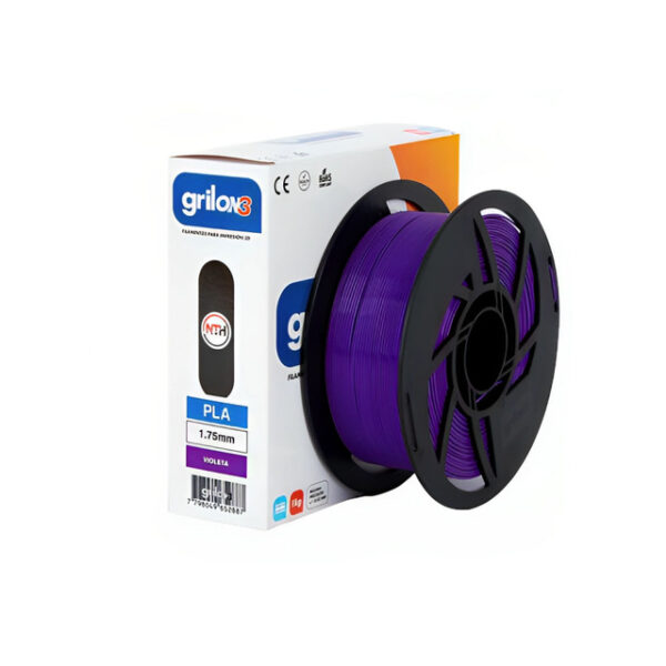 Filamento Impresora 3d Pla 1.75mm Grilon 3 Pla Ingeo 1kg violeta