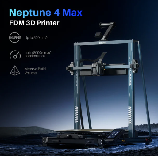 ELEGOO Impresora 3D Neptune-4MAX FDM firmware Klipper extrusora directa