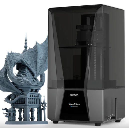 ELEGOO Impresora 3D de resina Saturn-3UItra MSLA 12K LCD mono 10″ Wi-Fi impresión