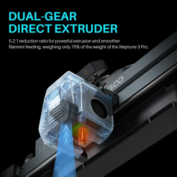 ELEGOO Impresora 3D Neptune-4PRO FDM firmware Klipper extrusora directa