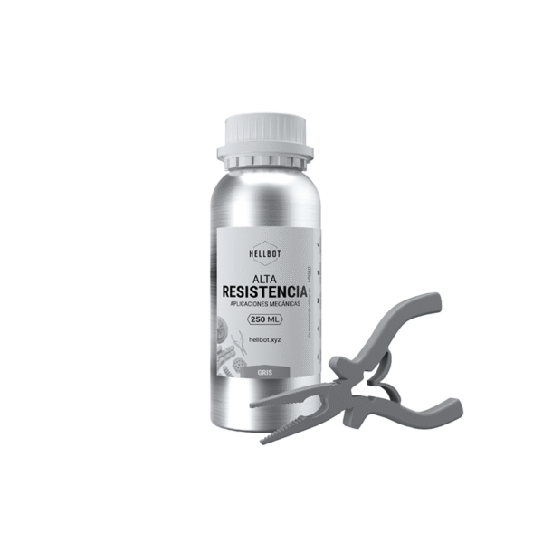Resina 3D Hellbot Alta Resistencia Gris 250ml