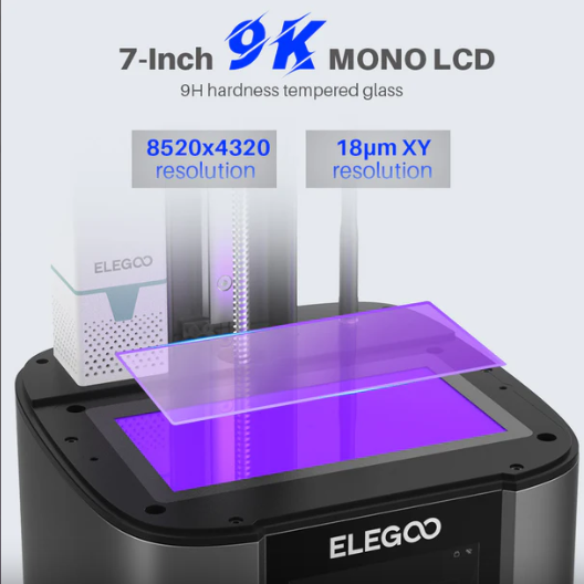 ELEGOO Mars-4Ultra MSLA LCD 9K de 7″